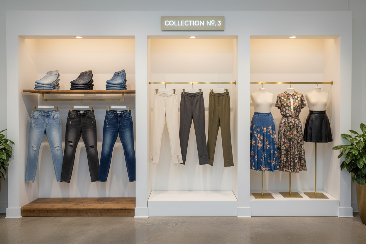 Pantalons, jeans et jupes