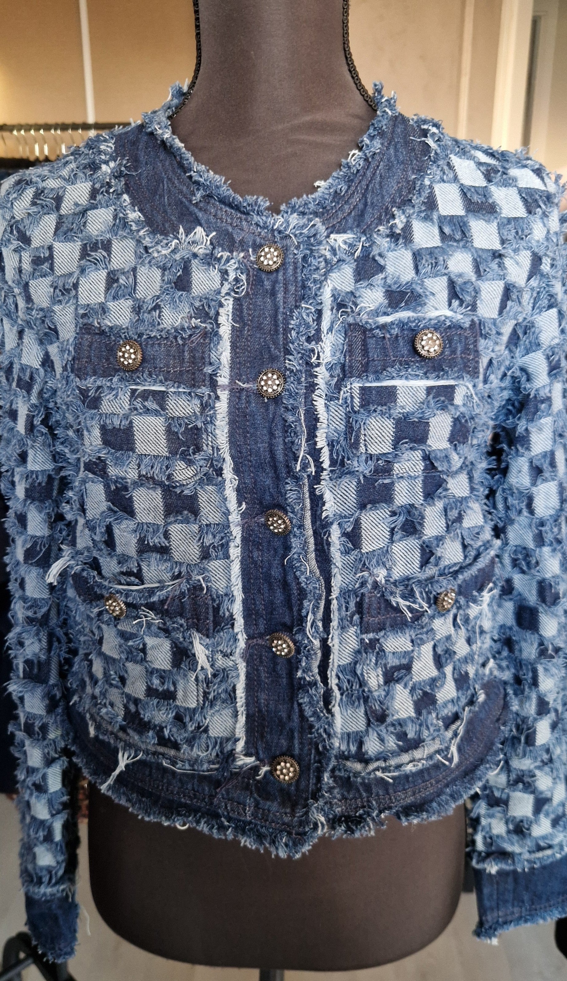 Veste "Place du Jour" tweed carreaux