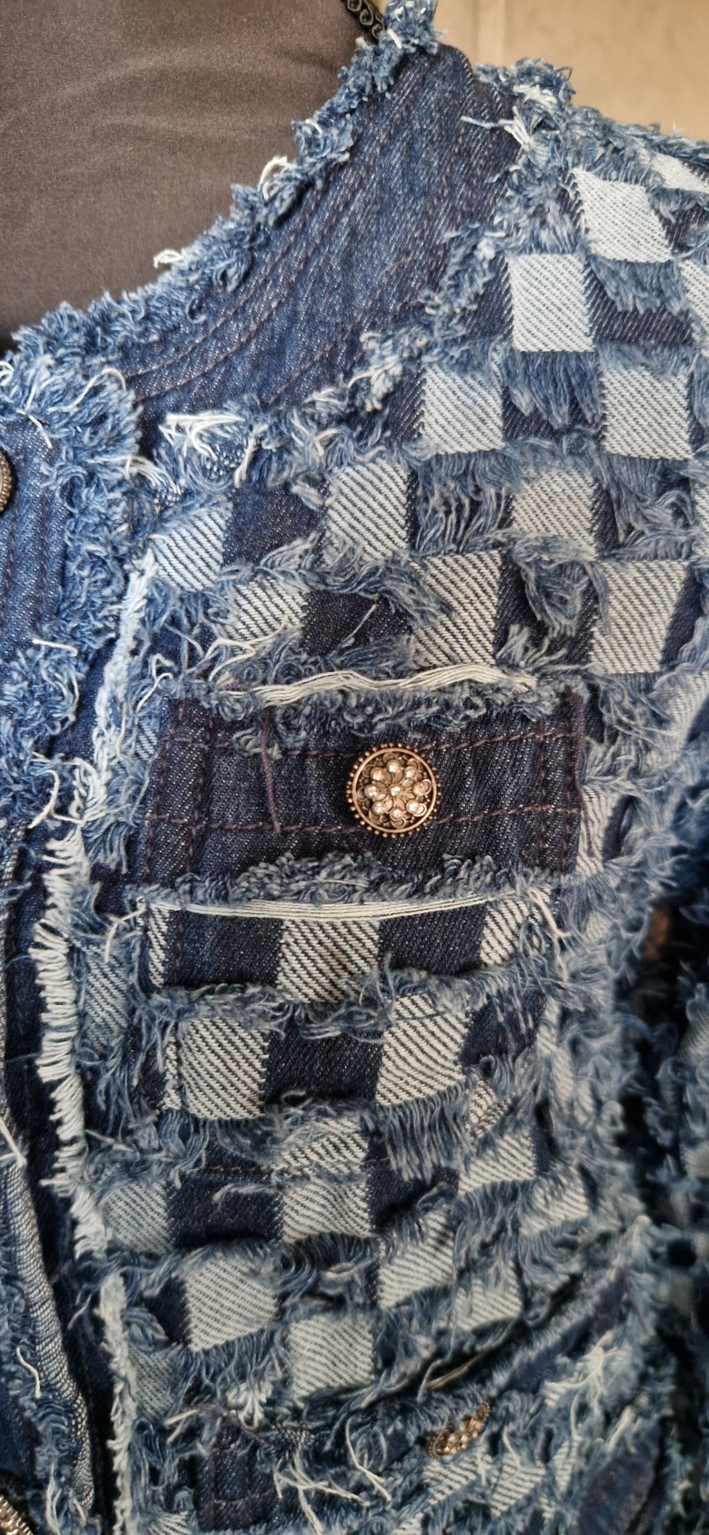 Veste "Place du Jour" tweed carreaux