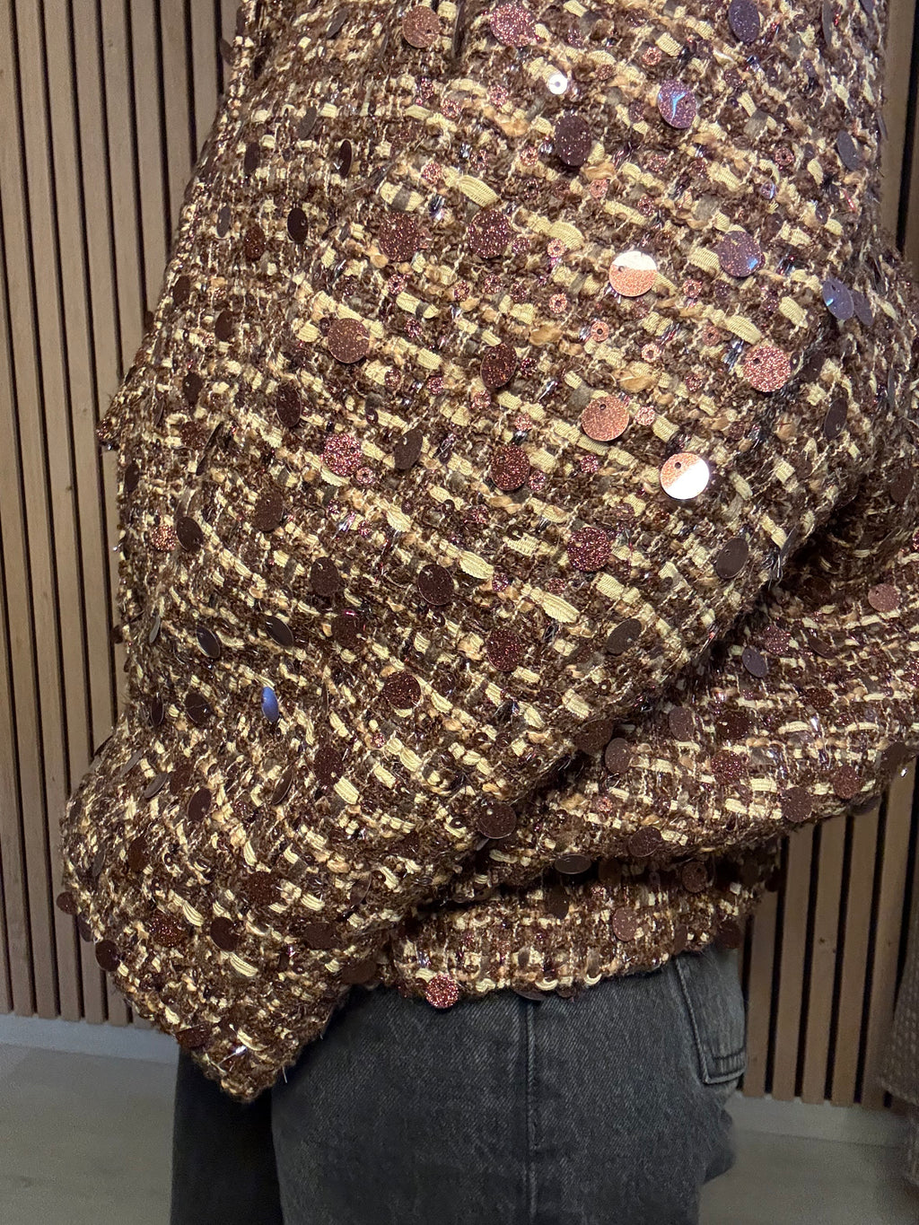 Veste bomber à sequins