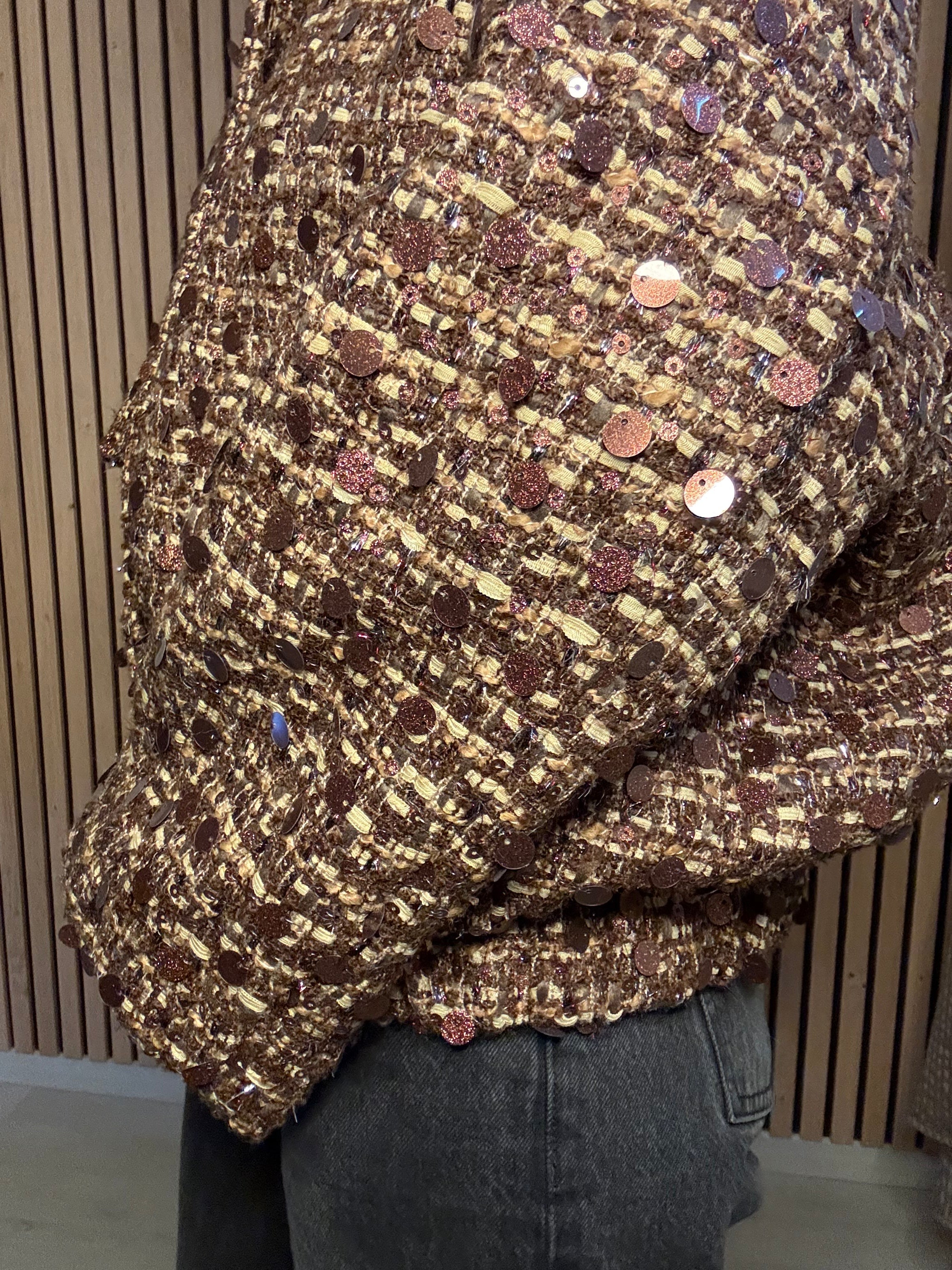 Veste bomber à sequins