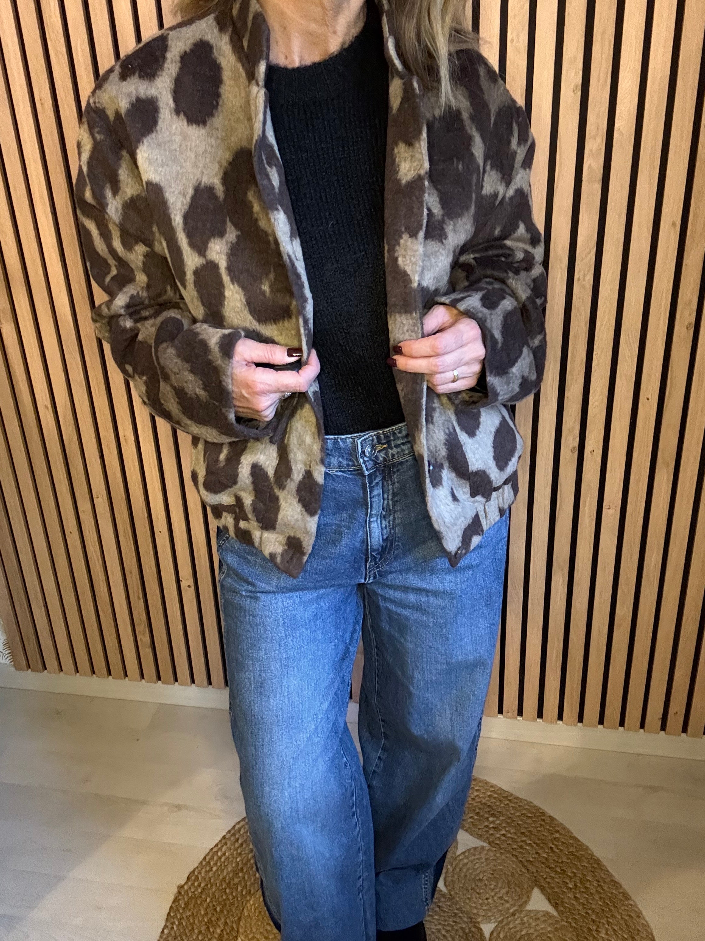 Veste bomber motifs "vache"