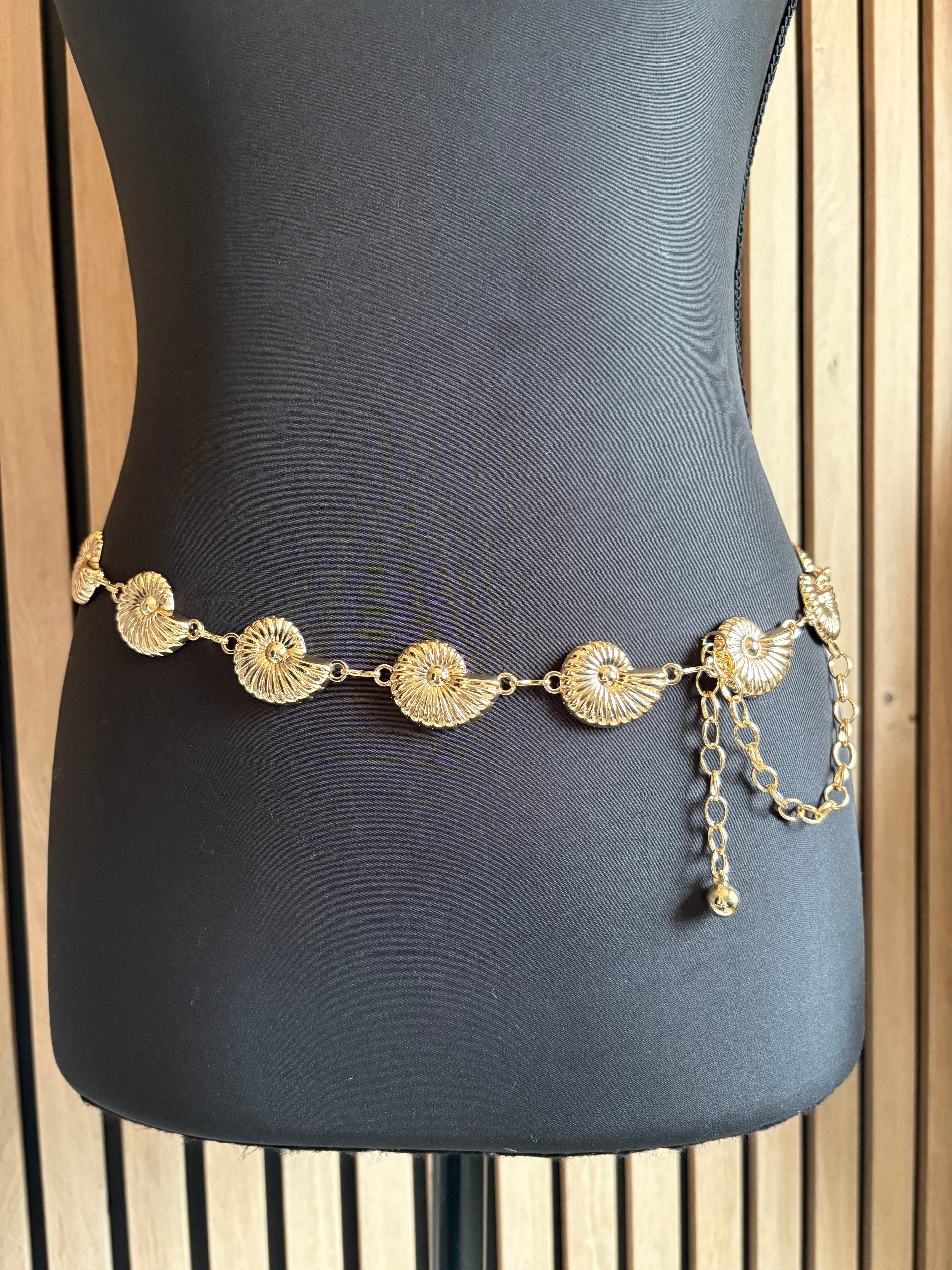 Ceinture fantaisie dorée réglable - différents motifs