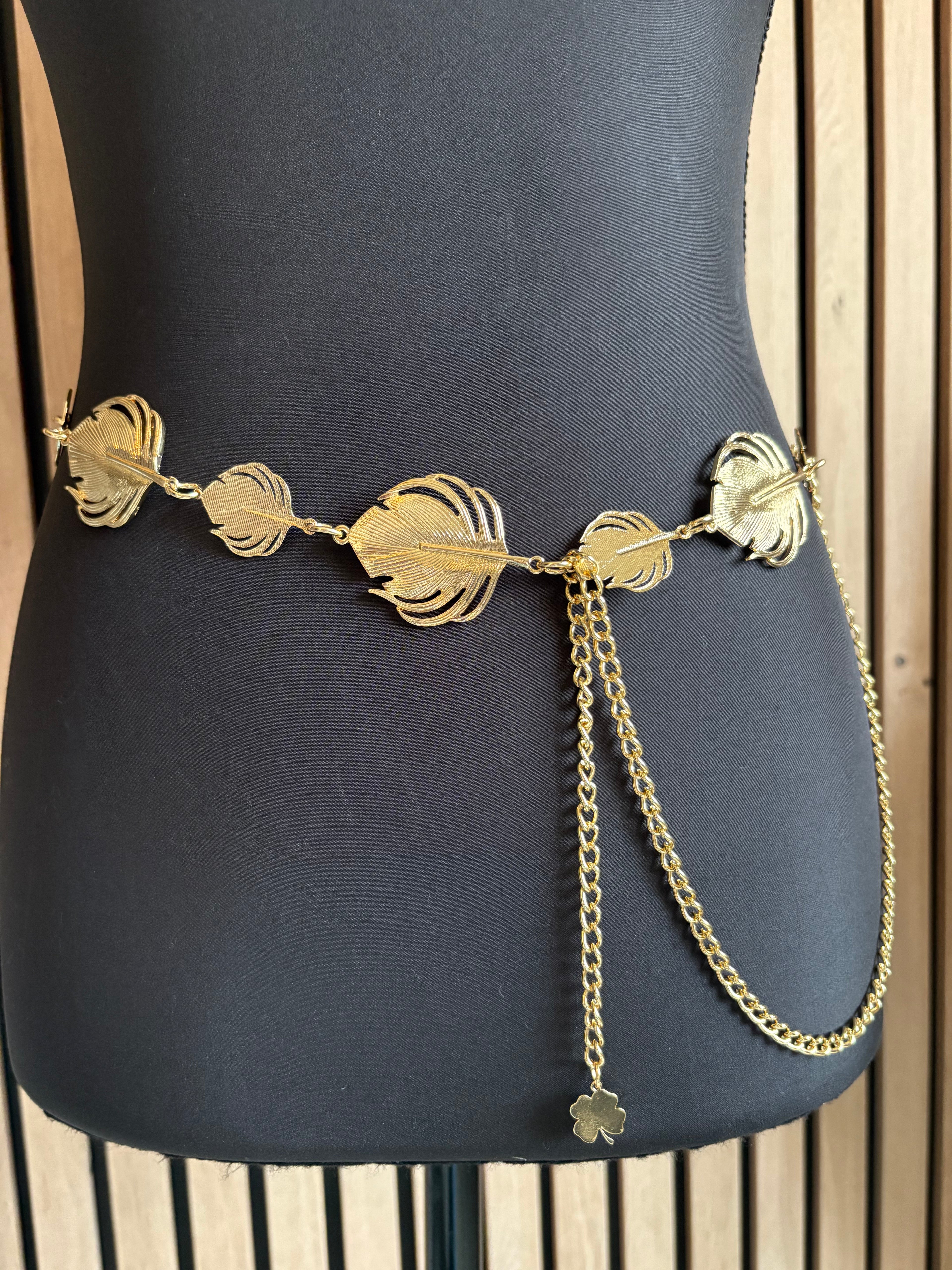 Ceinture fantaisie dorée réglable - différents motifs