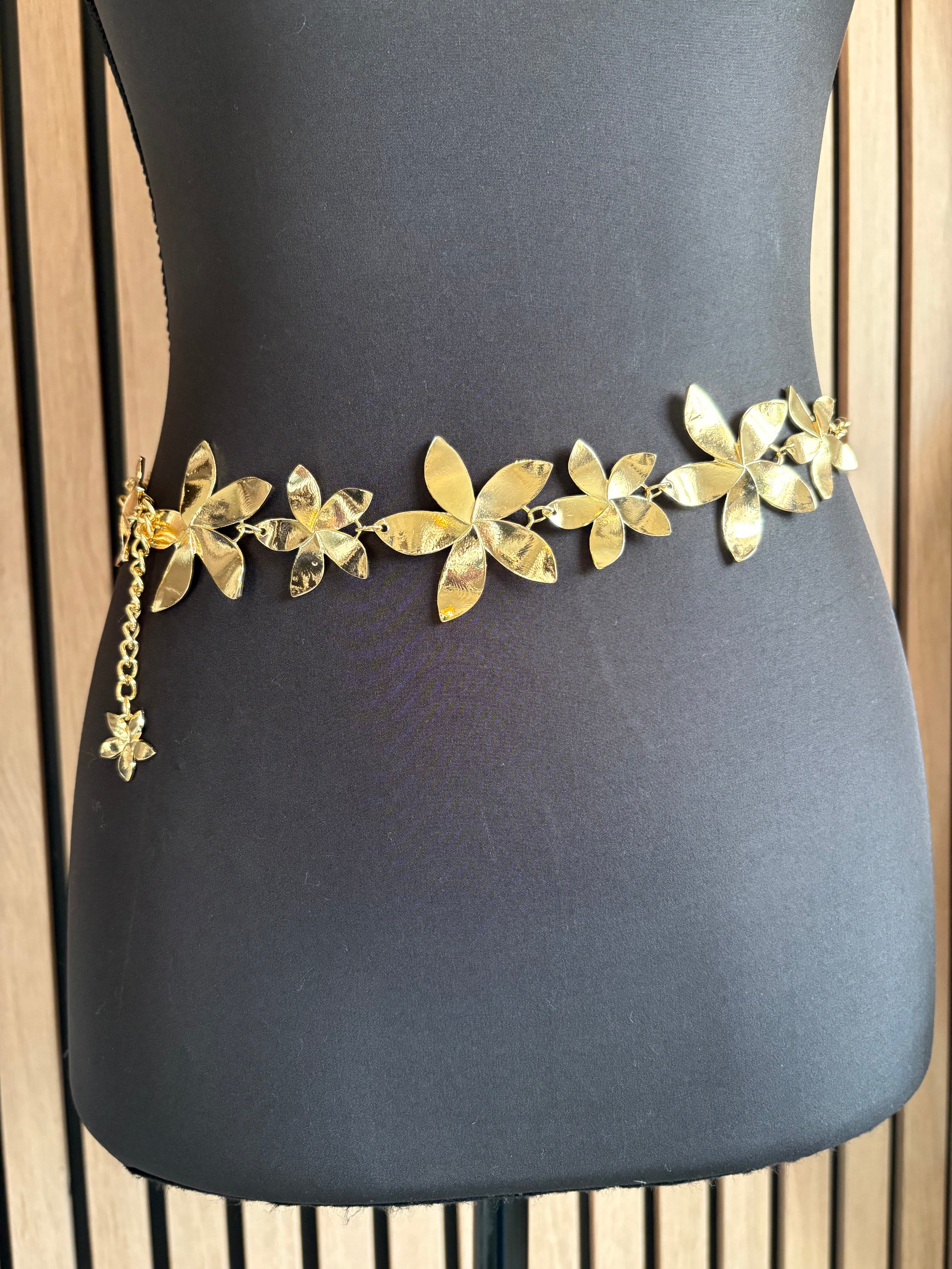 Ceinture fantaisie dorée réglable - différents motifs