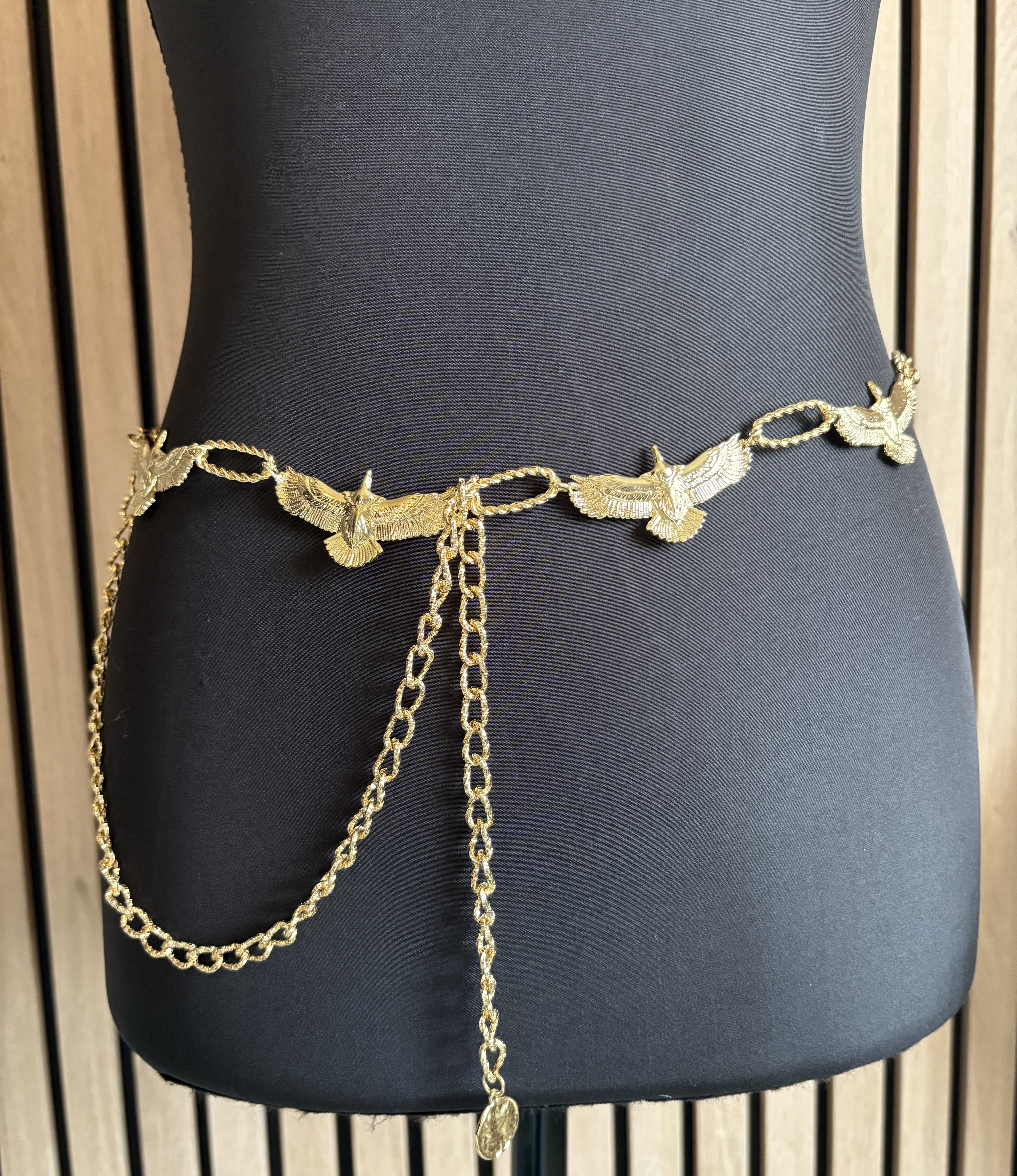 Ceinture fantaisie dorée réglable - différents motifs