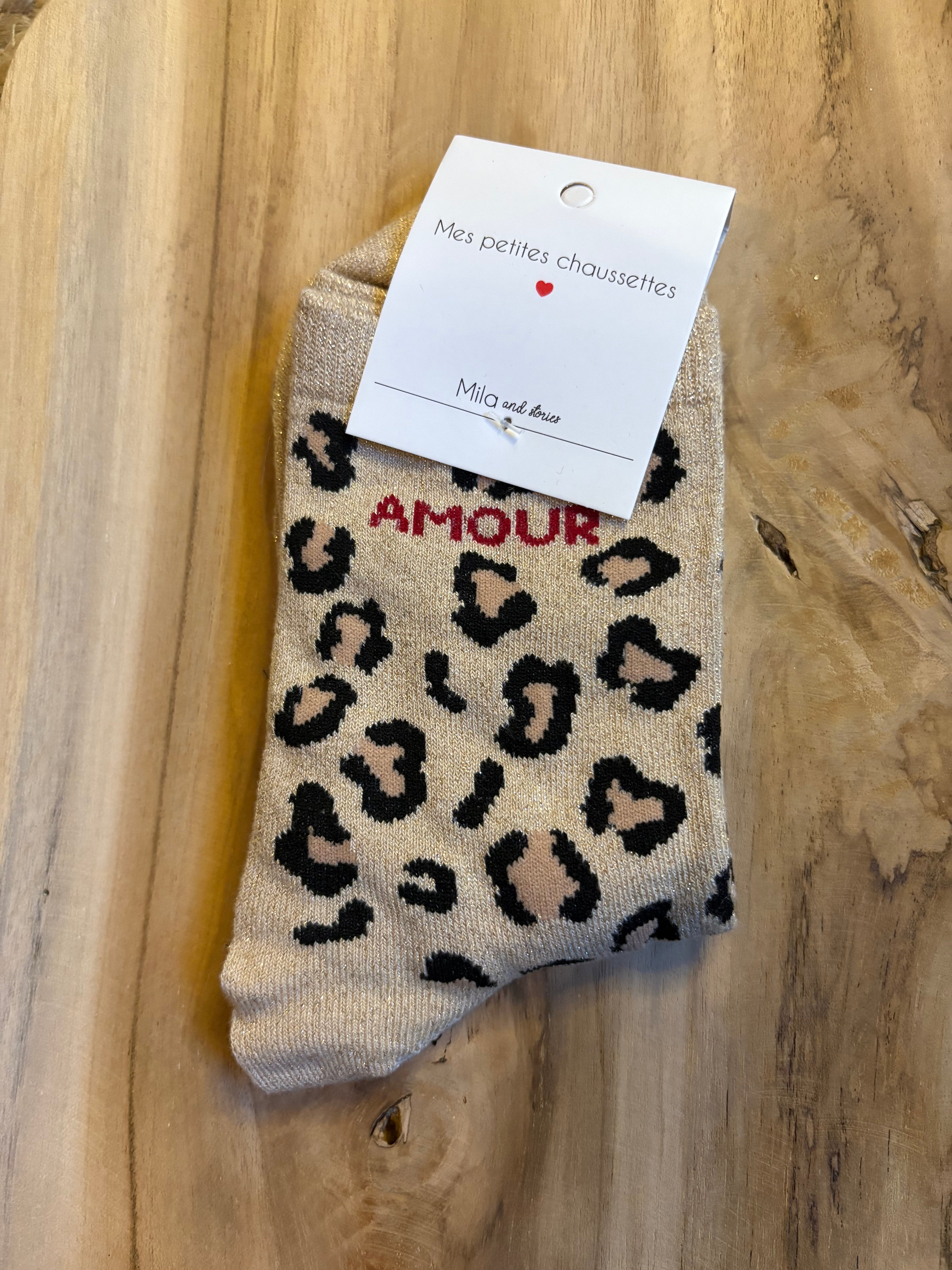 Chaussettes fantaisie "AMOUR"