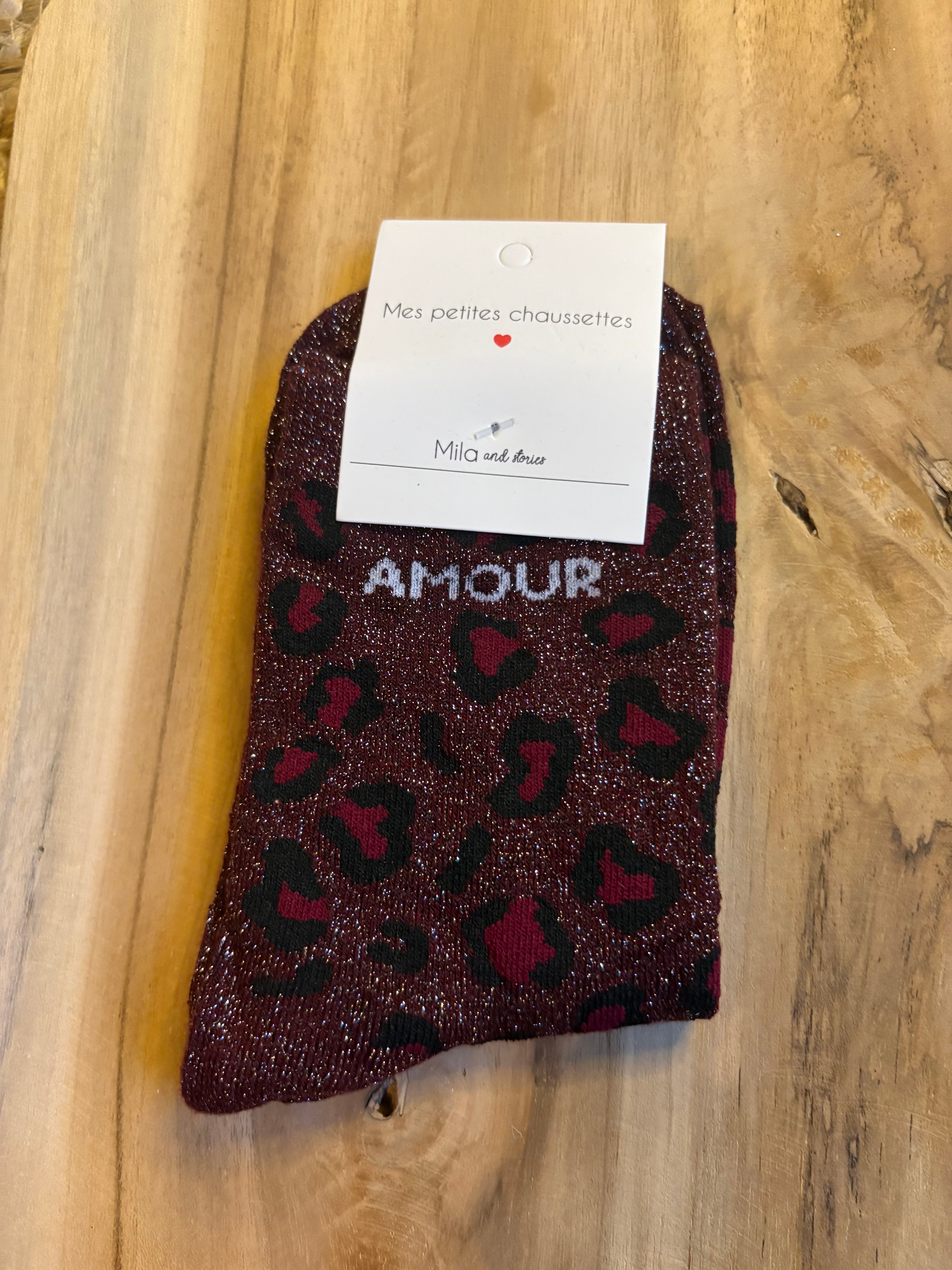 Chaussettes fantaisie "AMOUR"