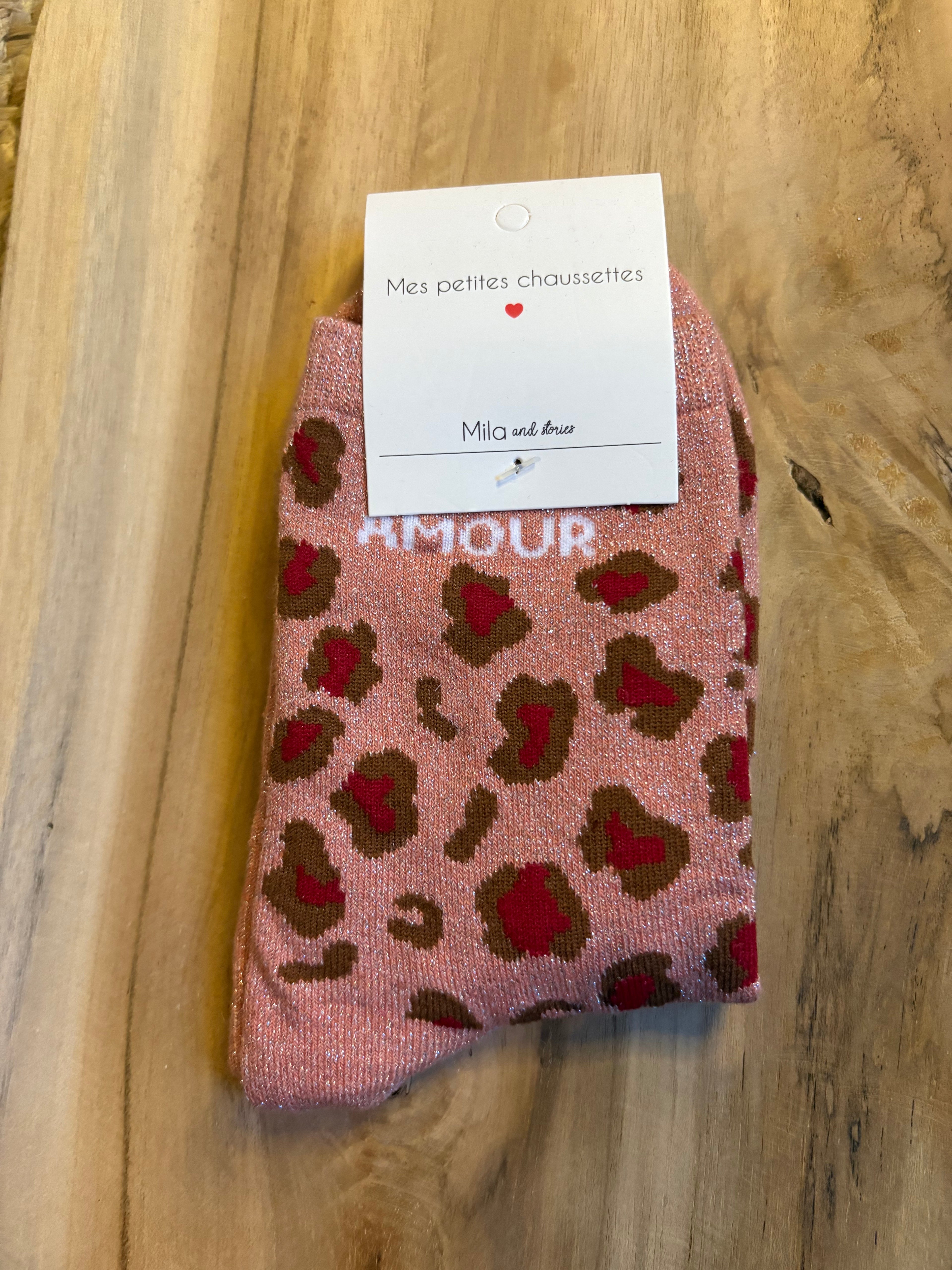 Chaussettes fantaisie "AMOUR"