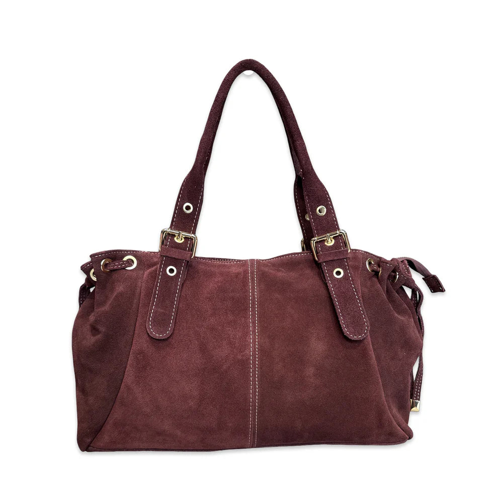 Sac cuir suédé LACET large Louisa Lee