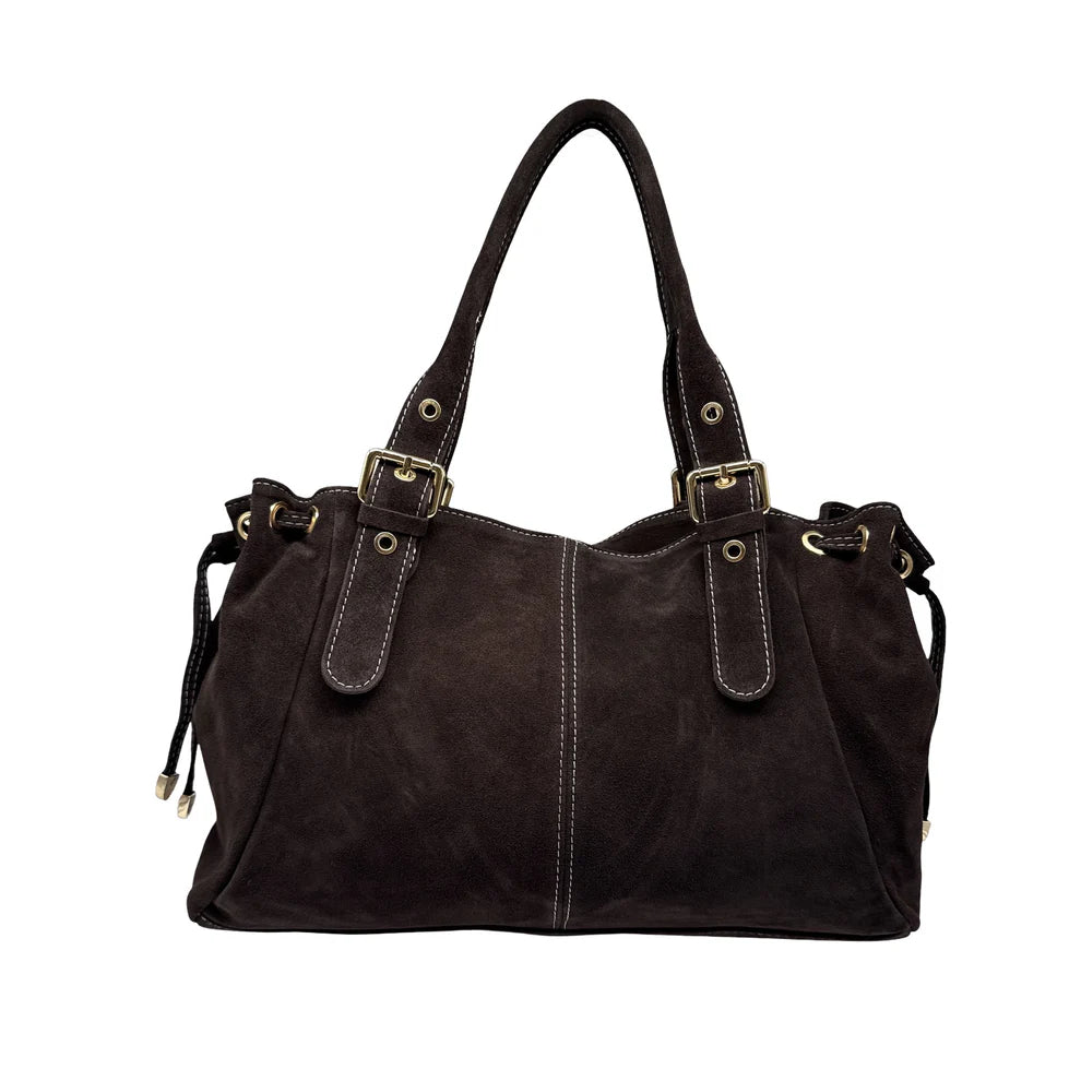 Sac cuir suédé LACET large Louisa Lee